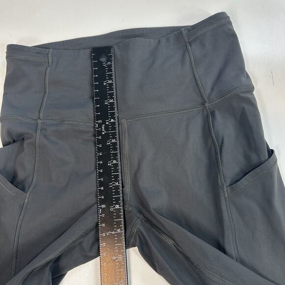 Lululemon Fast Free Tight Womens 4 High Rise Gray Pockets Running - Picture 6 of 9